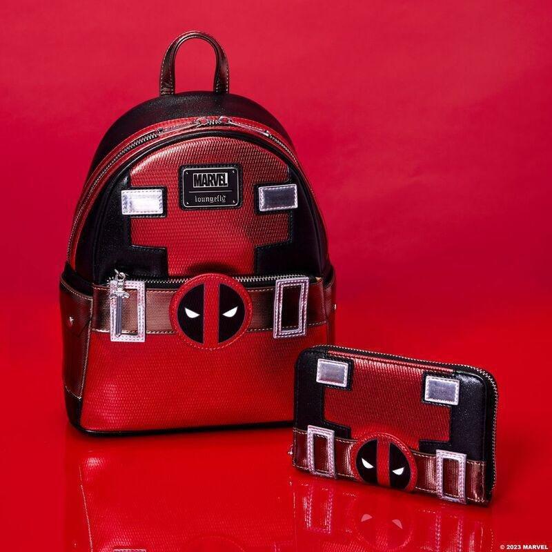 Loungefly Leather Marvel Deadpool Metallic Collection Cosplay Mini Backpack, , large image number 2