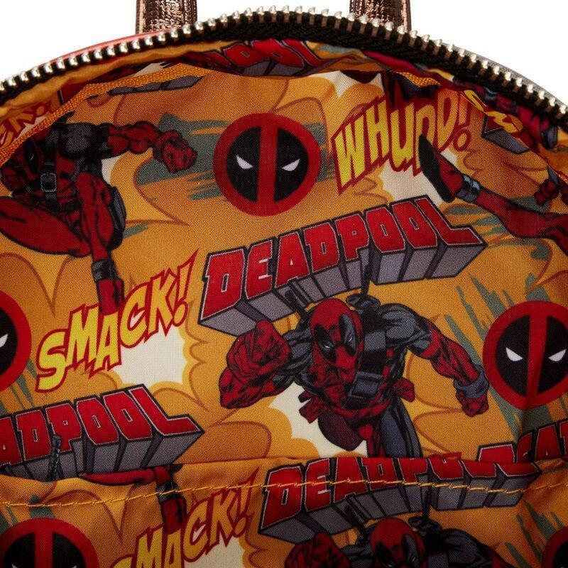 Loungefly Leather Marvel Deadpool Metallic Collection Cosplay Mini Backpack, , large image number 8