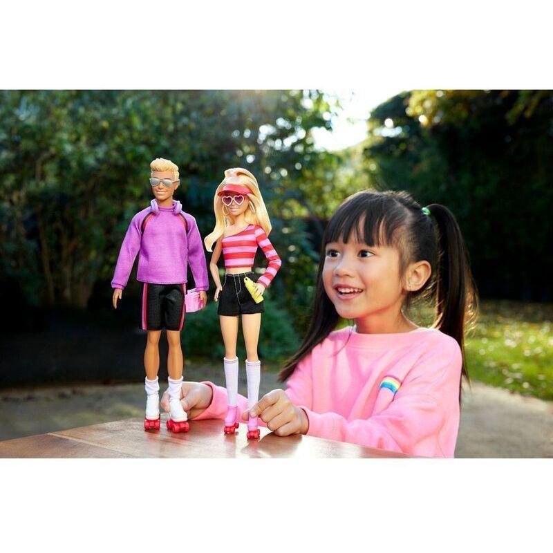 Barbie Fashionistas 65th Anniversary 2 Doll Set Roller-Skating with Ken & 6 Accessories, , large image number 3