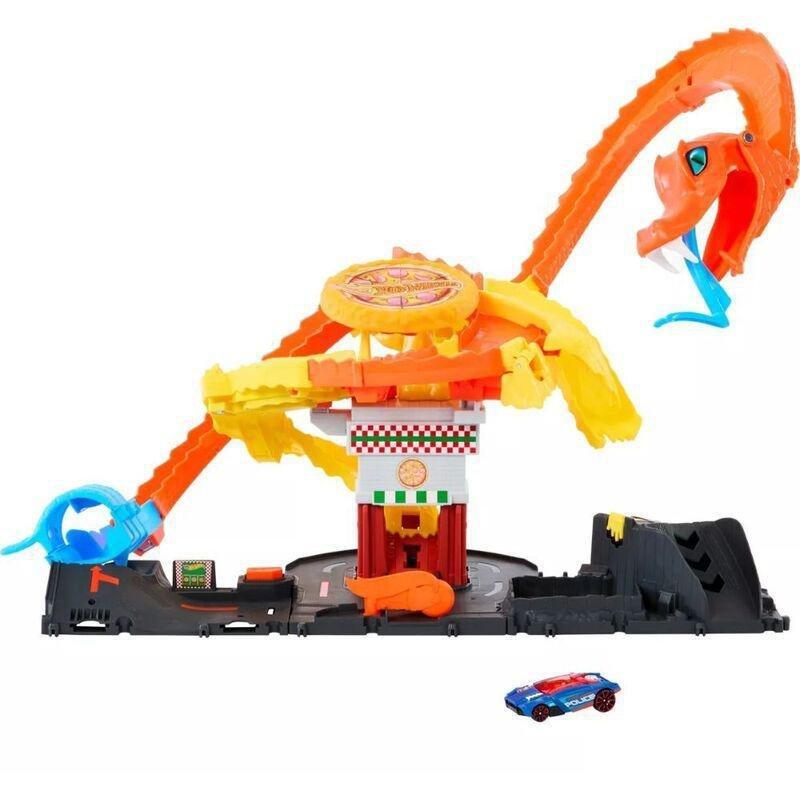 Hot Wheels City Hot Wheels City Snake & Pizza Shop Playset, , medium