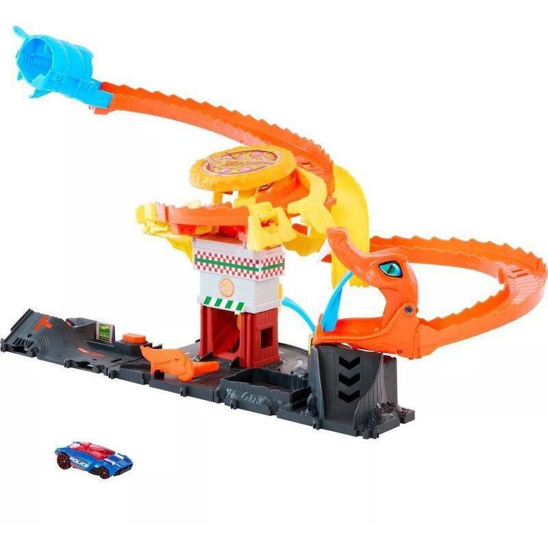 Hot Wheels City Hot Wheels City Snake & Pizza Shop Playset, , large image number 1
