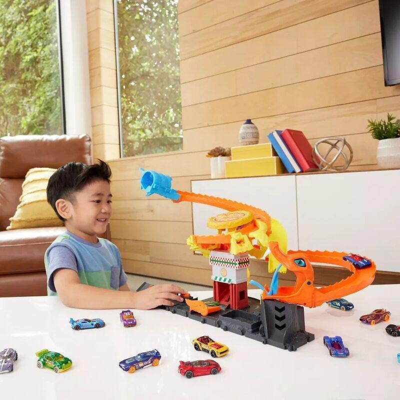 Hot Wheels City Hot Wheels City Snake & Pizza Shop Playset, , large image number 2