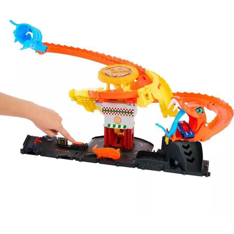 Hot Wheels City Hot Wheels City Snake & Pizza Shop Playset, , large image number 4