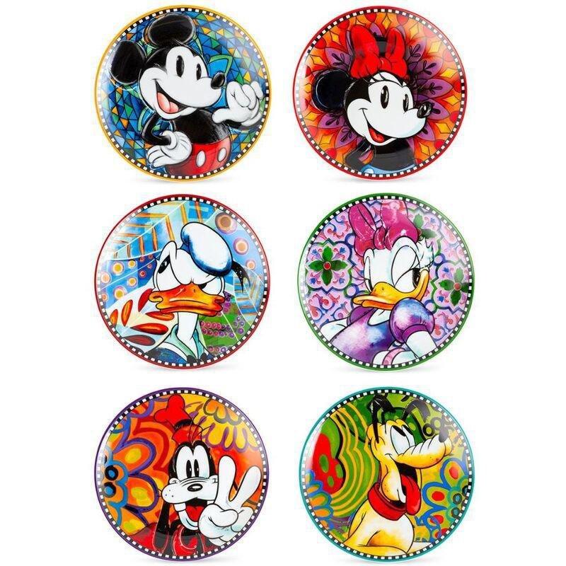 Egan Disney - Forever & Ever Mixed Dessert Plates (Set of 6), , large image number 0