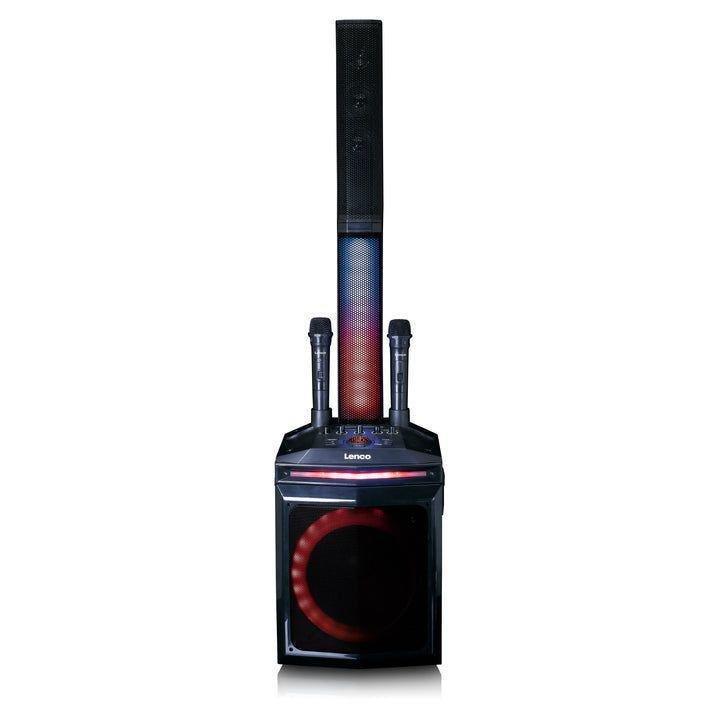 Lenco PA-220BK Bluetooth Party Speaker with 2 Wireless Microphones / Front and Column Lighting, , large image number 3
