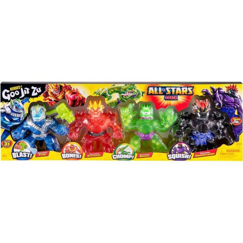 Heroes Of Goo Jit Zu Season 3 Tyro - Blazagon - Shredz - Corruptagon All Stars (Pack of 4), , large image number 0