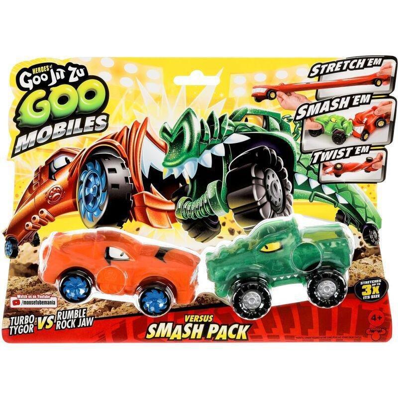 Heroes Of Goo Jit Zu Goo Mobiles Versus Turbo Tygor Vs Rumble Rockjaw Smash (Pack of 2), , large image number 2