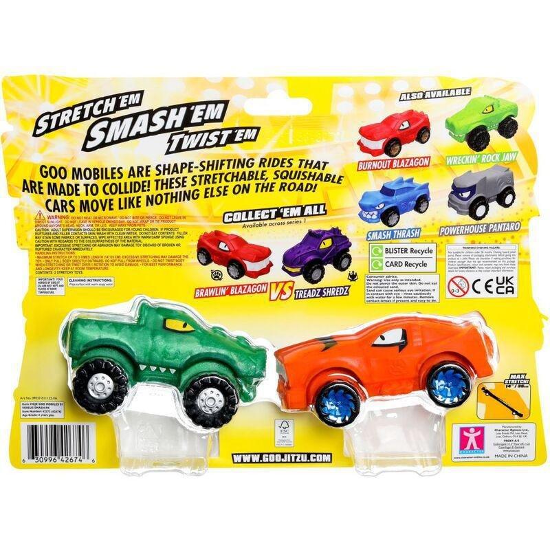 Heroes Of Goo Jit Zu Goo Mobiles Versus Turbo Tygor Vs Rumble Rockjaw Smash (Pack of 2), , large image number 3