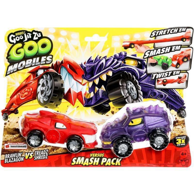 Heroes Of Goo Jit Zu Goo Mobiles Versus Brawlin Blazagon Vs Treadz Shredz Smash Pack (Pack of 2), , large image number 2