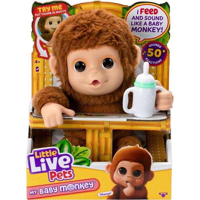 Little Live Pets My Baby Monkey Plush, , large image number 1