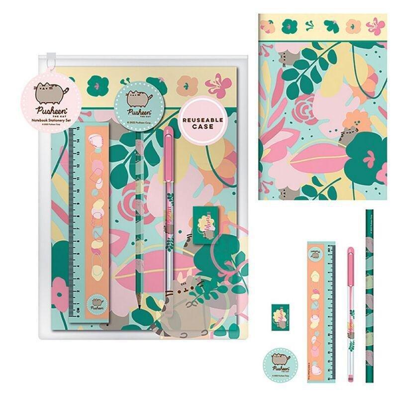 Pyramid Pusheen Botanical Exercise Book Stationery Set, , medium