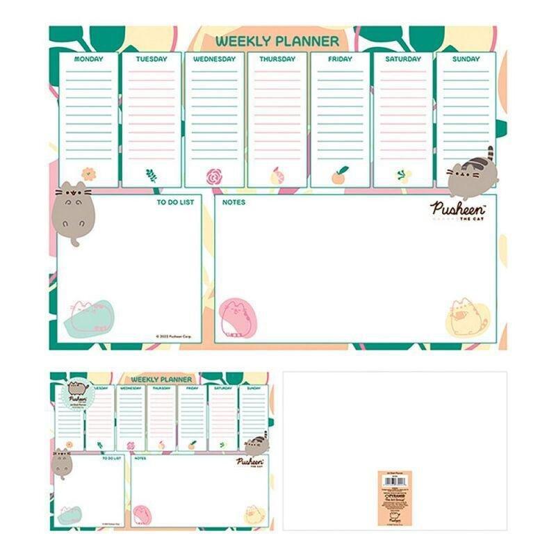 Pyramid Pusheen Botanical A4 Desk Pad, , large image number 0