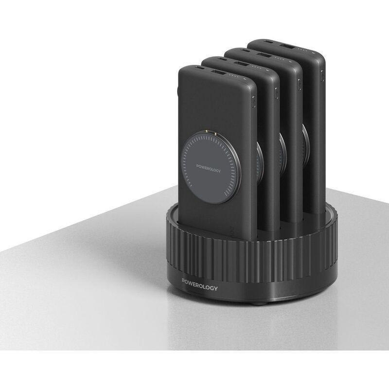 Powerology 4in1 Station 10000mAh PD 100W QC Wireless Power Bank - Black, , large image number 1