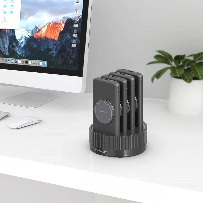Powerology 4in1 Station 10000mAh PD 100W QC Wireless Power Bank - Black, , large image number 2