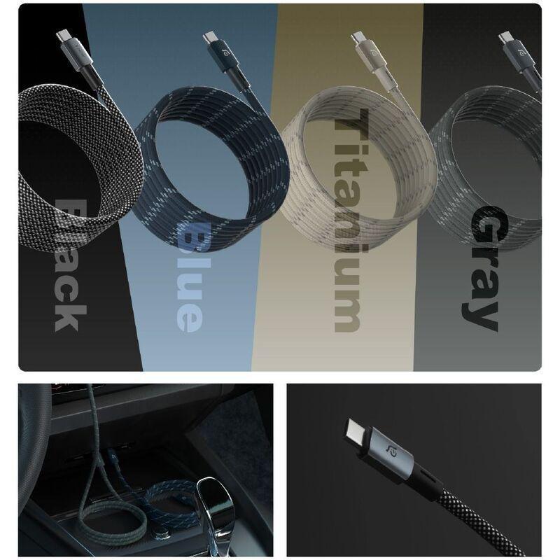 ADAM elements CASA MP100 USB-C to USB-C 240W Magnetic Charging Cable 1m - Titanium, , large image number 1
