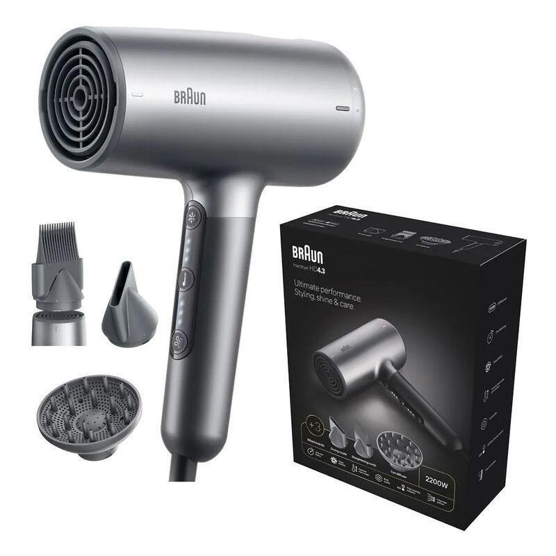 Braun Hairdryer HD4.3 Hair Dryer 2200W BRHD435SDE - Electro Grey, , large image number 0
