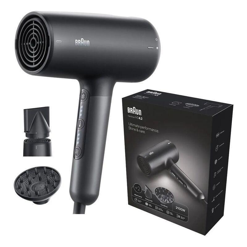 Braun Hairdryer HD4.2 Hair Dryer 2100W BRHD425SDE - Electro Black, , medium