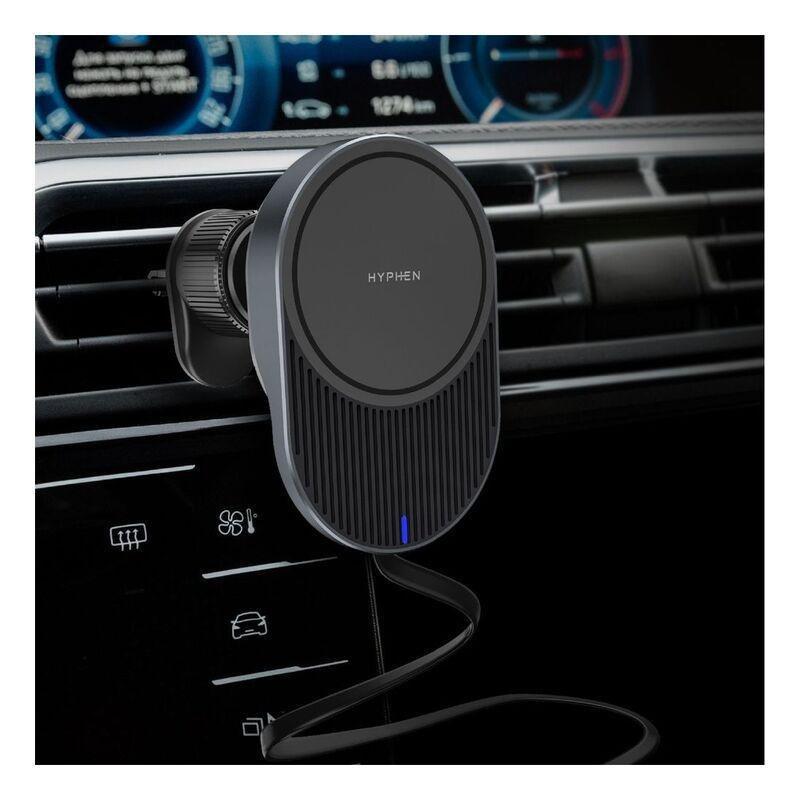 Hyphen MAGT WC15 MagSafe Wireless Car Charger 15W With Built In Type C Cable - Black, , large image number 2