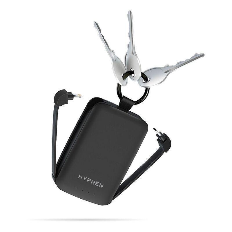 Hyphen Rescue Key Ring Emergency 4000mAh Power Bank - Black, , large image number 1