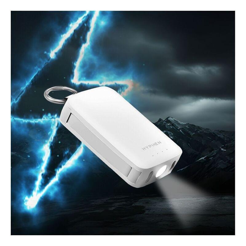 Hyphen Rescue Key Ring Emergency 4000mAh Power Bank - White, , large image number 7