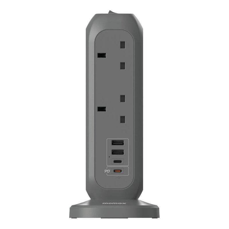 Momax Oneplug 11-Outlet Power Strip With USB Cable - Grey, , large image number 1