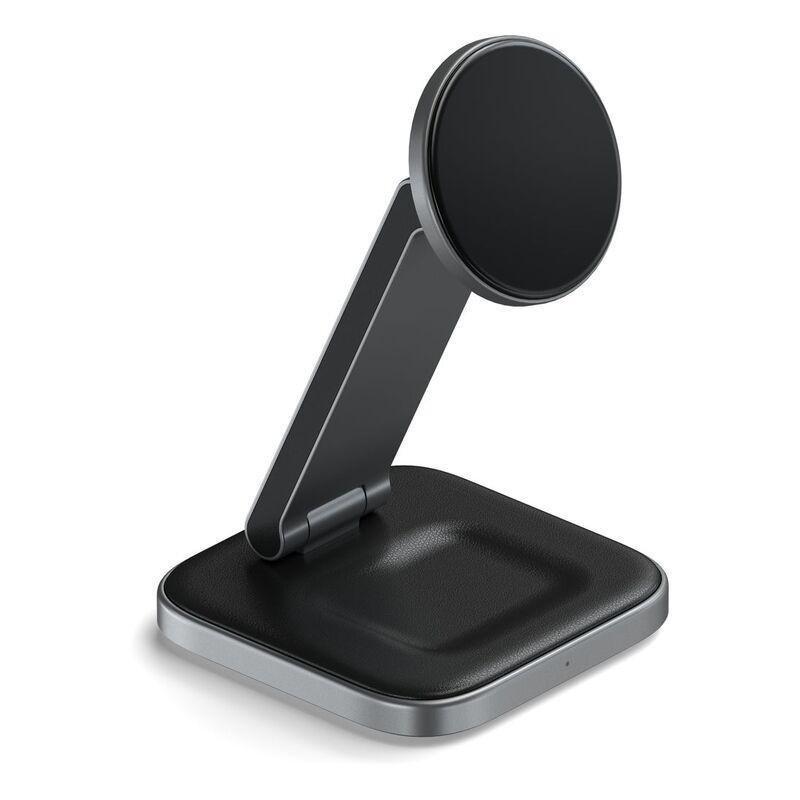 Satechi Wireless Charger 2-In-1 Foldable Qi2 Stand - Space Gray, , medium