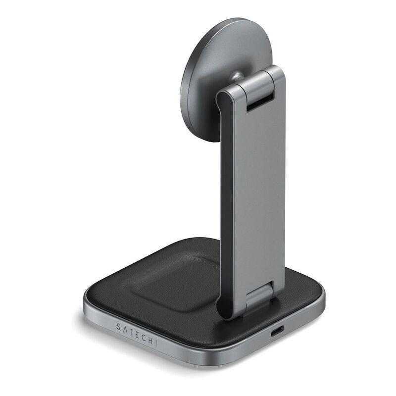 Satechi Wireless Charger 2-In-1 Foldable Qi2 Stand - Space Gray, , large image number 1