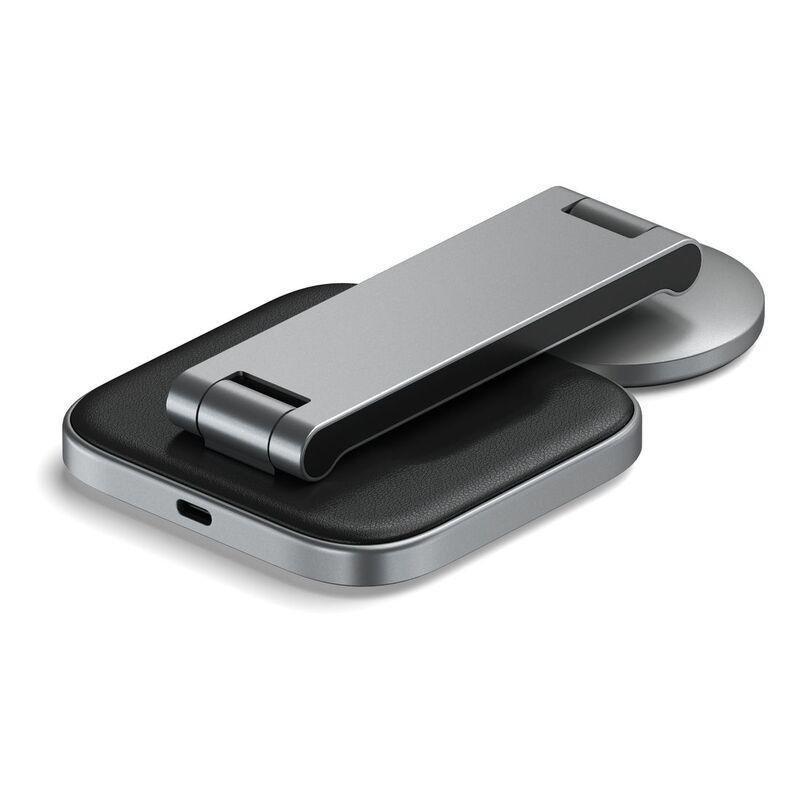 Satechi Wireless Charger 2-In-1 Foldable Qi2 Stand - Space Gray, , large image number 2