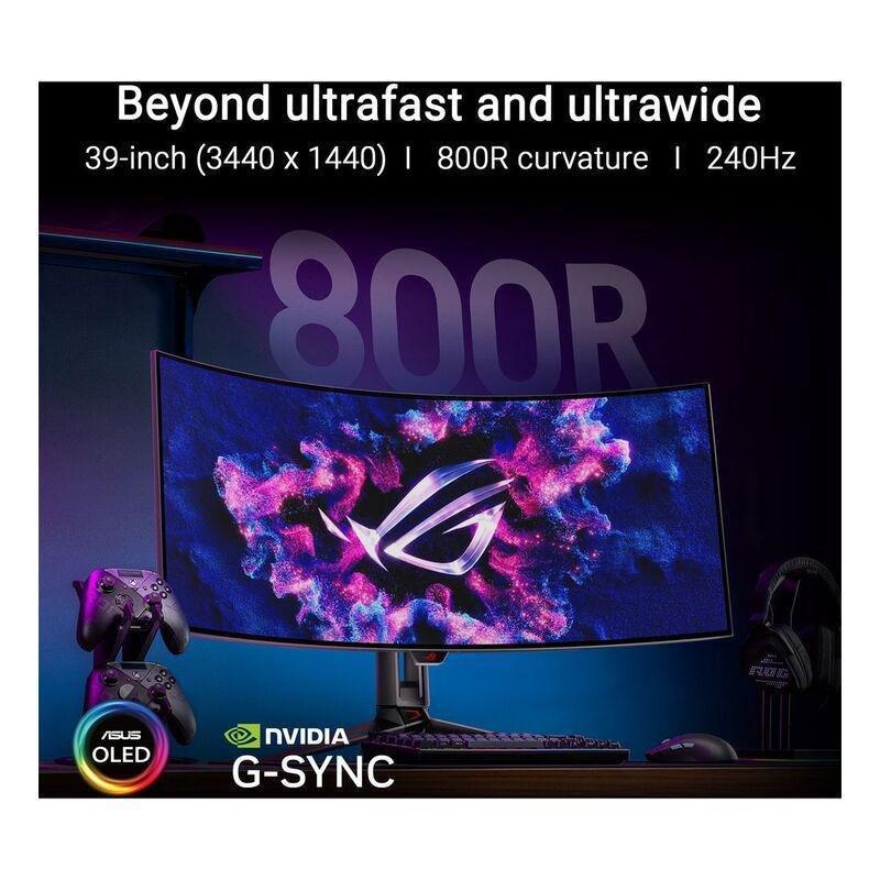 ASUS ROG Swift OLED PG39WCDM Gaming Monitor 39-inch (3440x1440) Curved OLED Panel/240Hz, , large image number 1