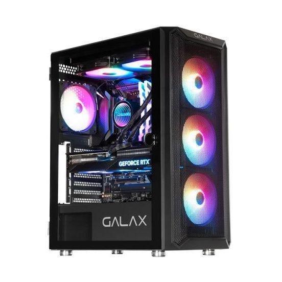 ANIGMA Pre-built Gaming Desktop i5-14400F/B760M-K D4 Motherboard/16GB RAM/1TB SSD/RTX 3050/Air Cooler/500W PSU/GALAX CASE REVOLUTION 07 4 FAN BLACK..., , large image number 0