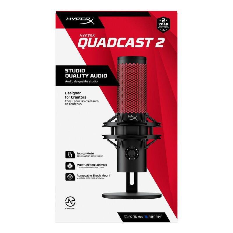 HyperX QuadCast 2 Condenser Gaming Microphone - Black, , large image number 1