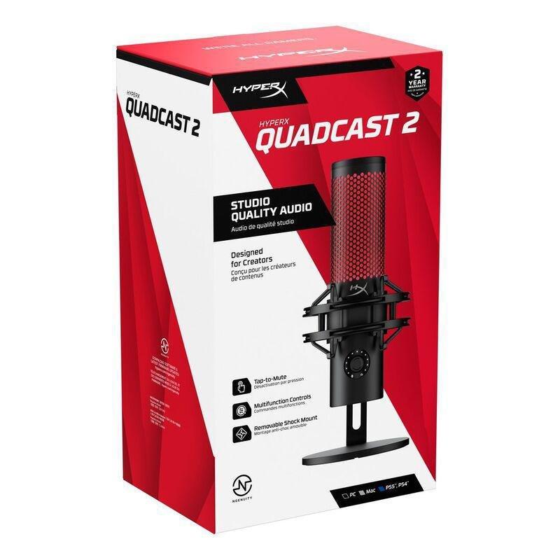 HyperX QuadCast 2 Condenser Gaming Microphone - Black, , large image number 4