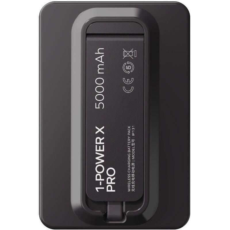 Momax 1-Power X Pro 5000mAh Magnetic Wireless Power Bank With Stand And Built-In USB-C Cable - Black, , large image number 9
