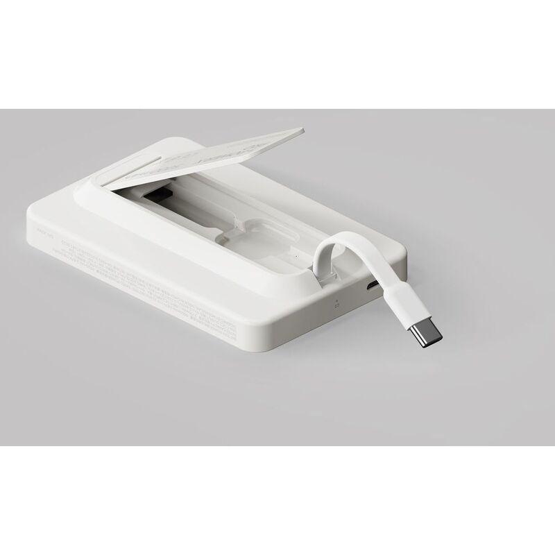 Momax 1-Power X Pro 5000mAh Magnetic Wireless Power Bank With Stand And Built-In USB-C Cable - White, , large image number 7