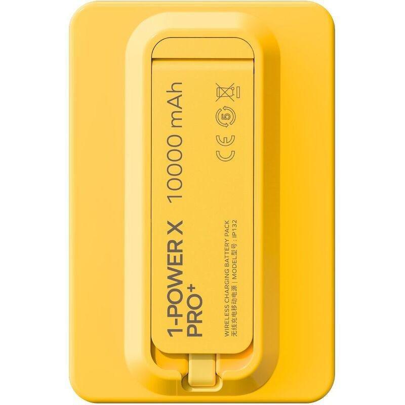 Momax 1-Power X Pro+ 10000mAh Magnetic Wireless Power Bank With Stand And Built-In USB-C Cable - Yellow, , large image number 10