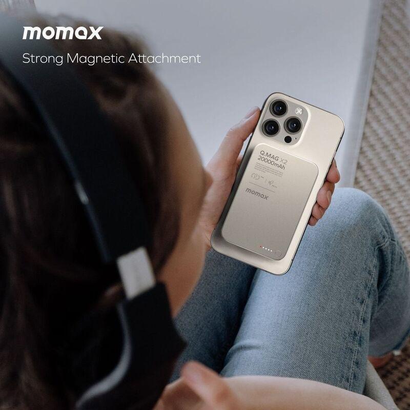 Momax Q.Mag X2 20000mAh Gen2 Magsafe Wireless Power Bank - Titanium, , large image number 8