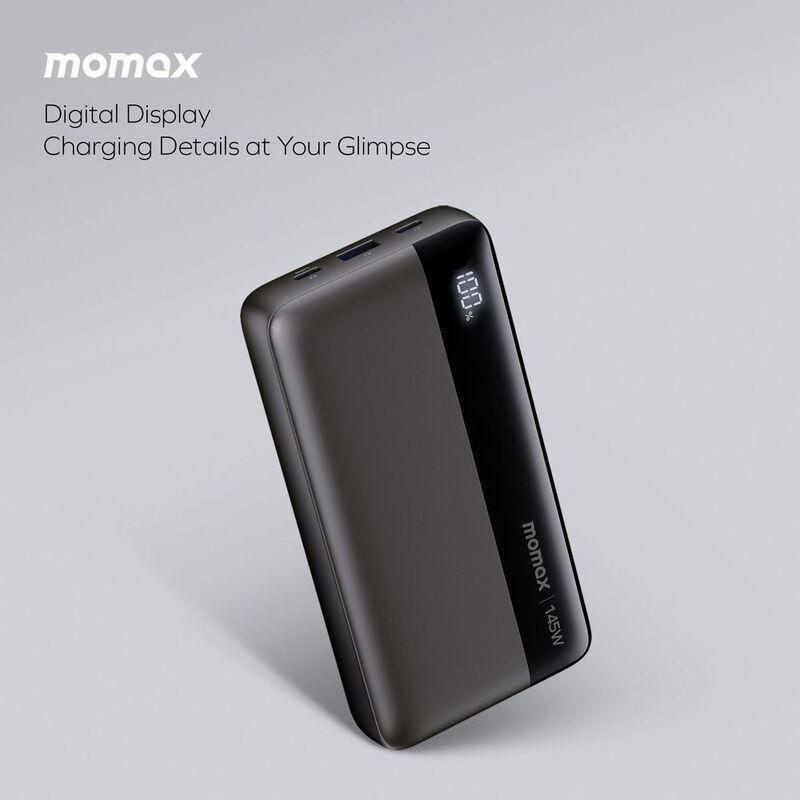 Momax 1-Power 25000mAh PD 145W Power Bank - Black, , large image number 2