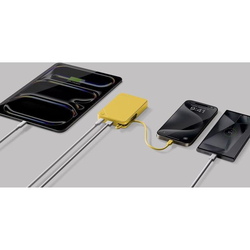 Momax 1-Power X 10000mAh Power Bank With Built-In USB-C Cable - Yellow, , large image number 2