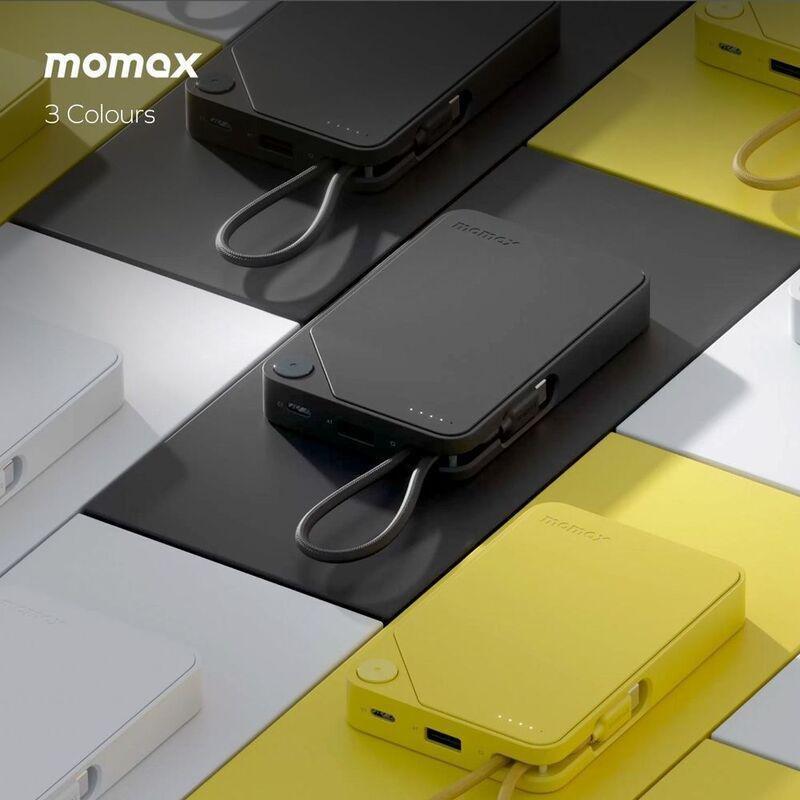 Momax 1-Power X 10000mAh Power Bank With Built-In USB-C Cable - Yellow, , large image number 6