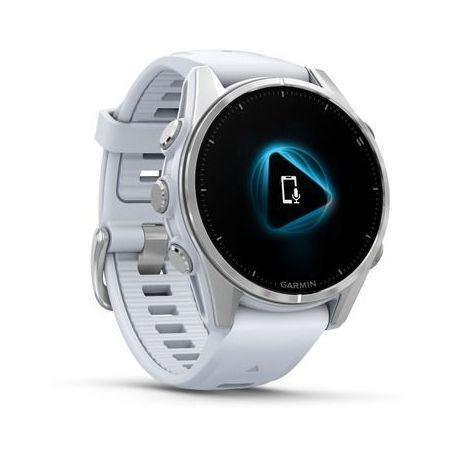Garmin Fenix 8 43mm AMOLED Silver Smartwatch - Whitestone Silicone Band, , large image number 1
