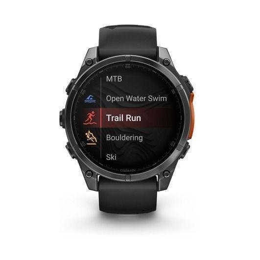 Garmin Fenix 8 47mm AMOLED Slate Gray Smartwatch - Black Silicone Band, , large image number 1