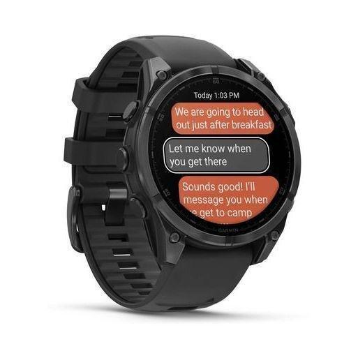 Garmin Fenix 8 47mm AMOLED Slate Gray Smartwatch - Black Silicone Band, , large image number 4