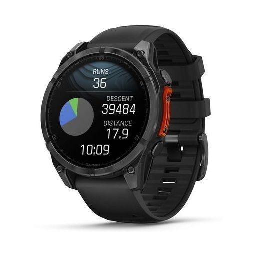 Garmin Fenix 8 47mm AMOLED Slate Gray Smartwatch - Black Silicone Band, , large image number 5
