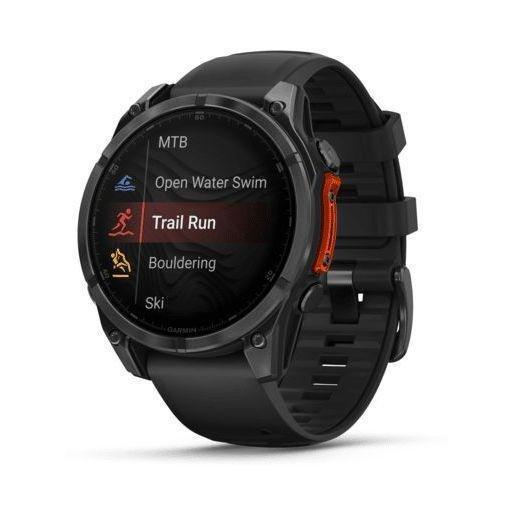 Garmin Fenix 8 47mm AMOLED Slate Gray Smartwatch - Black Silicone Band, , large image number 6