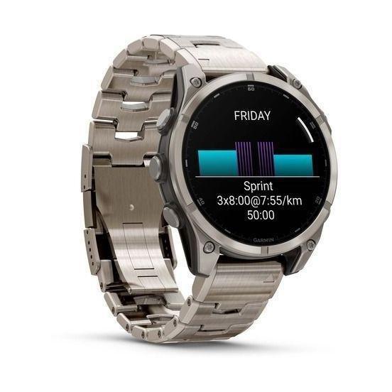 Garmin Fenix 8 47mm AMOLED Sapphire Bare Titanium Graphite Smartwatch - Titanium Band + Graphite Silicone Band, , large image number 4