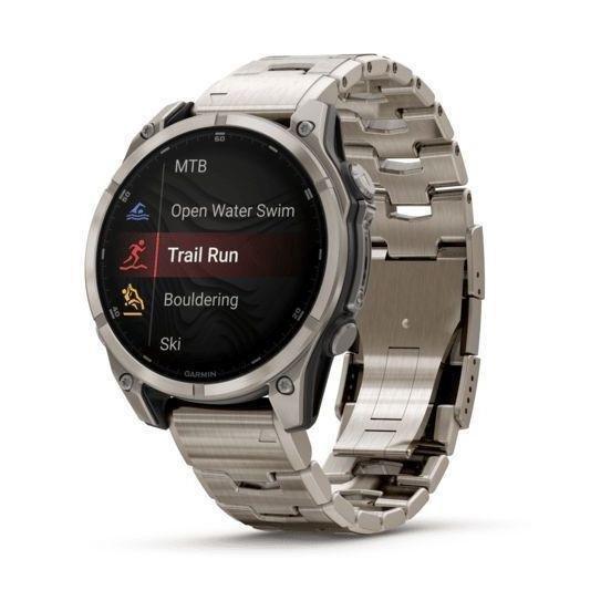 Garmin Fenix 8 47mm AMOLED Sapphire Bare Titanium Graphite Smartwatch - Titanium Band + Graphite Silicone Band, , large image number 5
