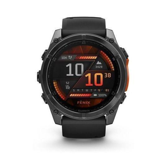 Garmin Fenix 8 51mm AMOLED Slate Gray Smartwatch - Black Silicone Band, , medium