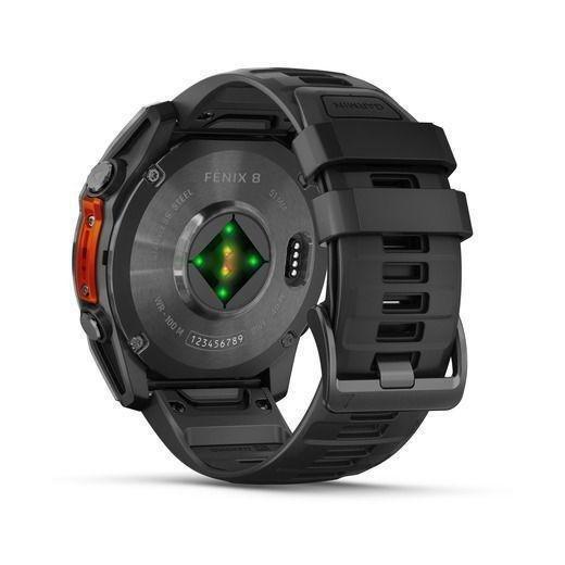 Garmin Fenix 8 51mm AMOLED Slate Gray Smartwatch - Black Silicone Band, , large image number 1