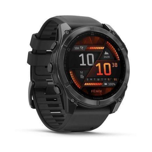 Garmin Fenix 8 51mm AMOLED Slate Gray Smartwatch - Black Silicone Band, , large image number 3