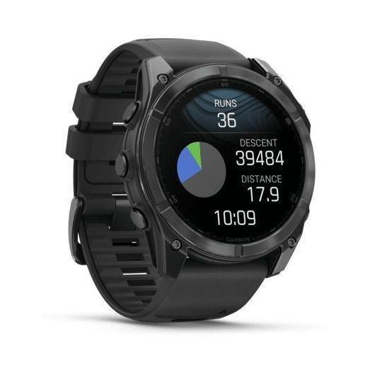 Garmin Fenix 8 51mm AMOLED Slate Gray Smartwatch - Black Silicone Band, , large image number 4